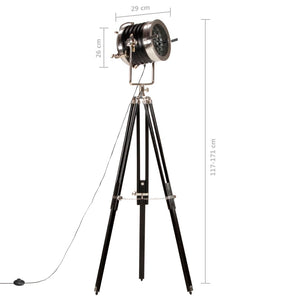 Stativlampe Schwarz Mango Massivholz 171 cm