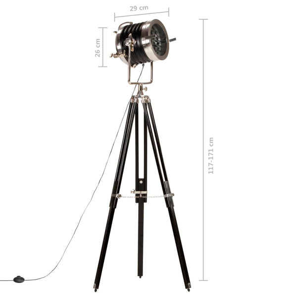 Stativlampe Schwarz Mango Massivholz 171 cm