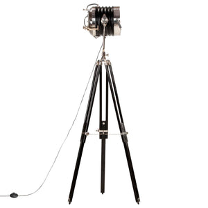Stativlampe Schwarz Mango Massivholz 171 cm