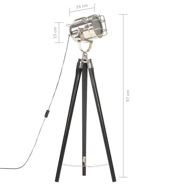 Stativlampe Schwarz Mango Massivholz 97 cm