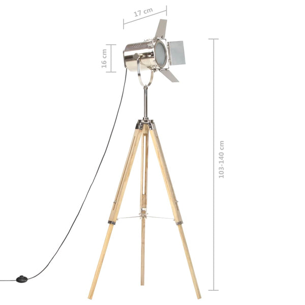 Stehleuchte Dreibein Massivholz Mango 140 cm