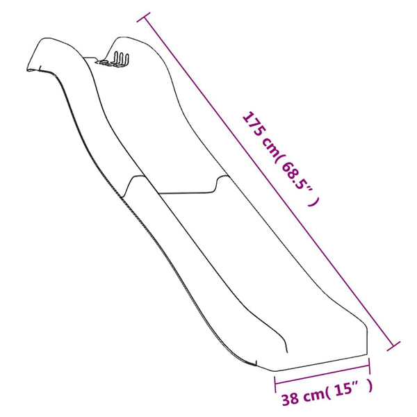 Blaue Kinderrutsche 175 cm
