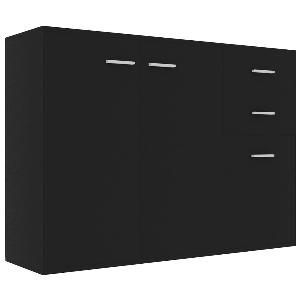 Schwarzes Sideboard 105 cm Holz