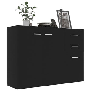 Schwarzes Sideboard 105 cm Holz
