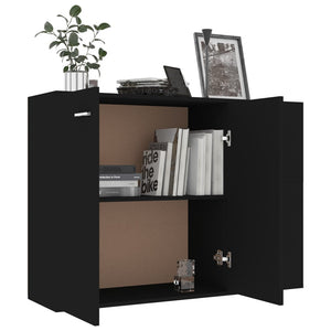 Schwarzes Sideboard 105 cm Holz