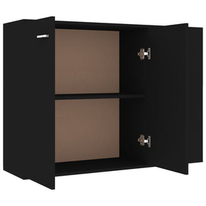 Schwarzes Sideboard 105 cm Holz