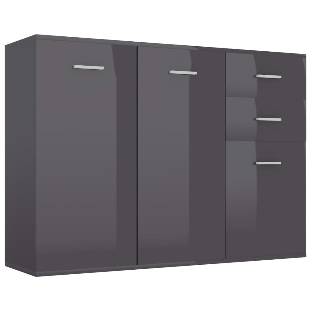 Hochglanz Grau Sideboard 105 cm