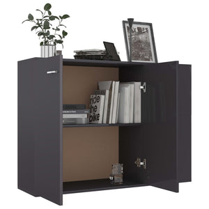 Hochglanz Grau Sideboard 105 cm