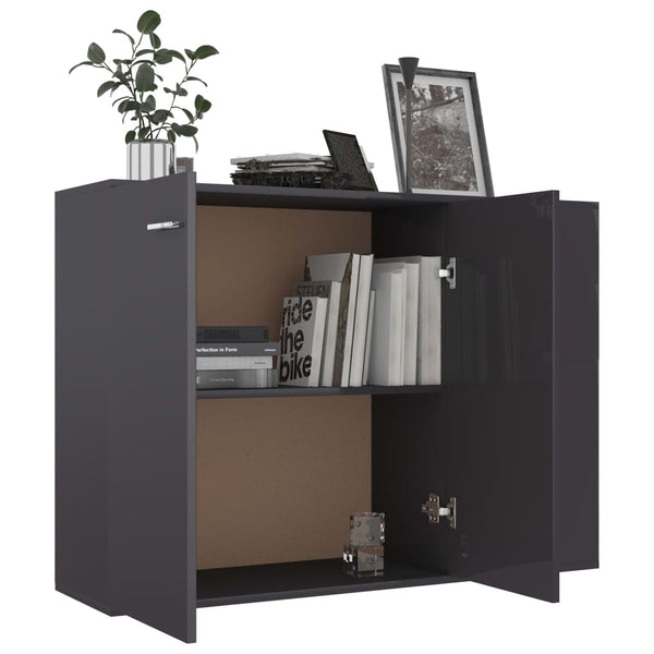 Hochglanz Grau Sideboard 105 cm