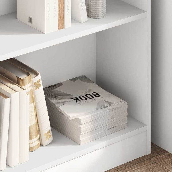 Weißes Bücherregal 80x24x75 cm