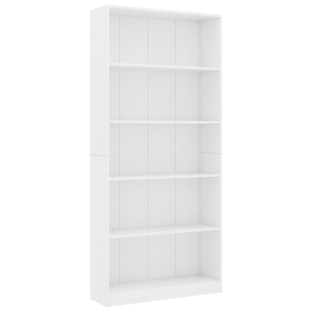 Weißes Bücherregal mit 5 Fächern