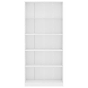 Weißes Bücherregal mit 5 Fächern