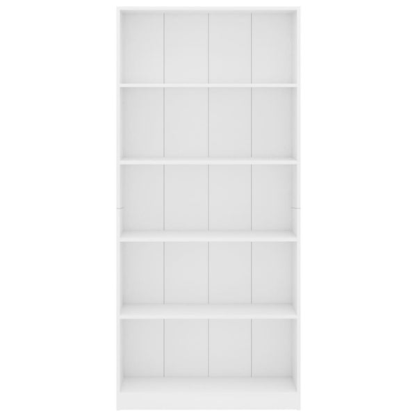 Weißes Bücherregal mit 5 Fächern
