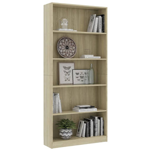 Bücherregal Sonoma Eiche 80x24x175 cm