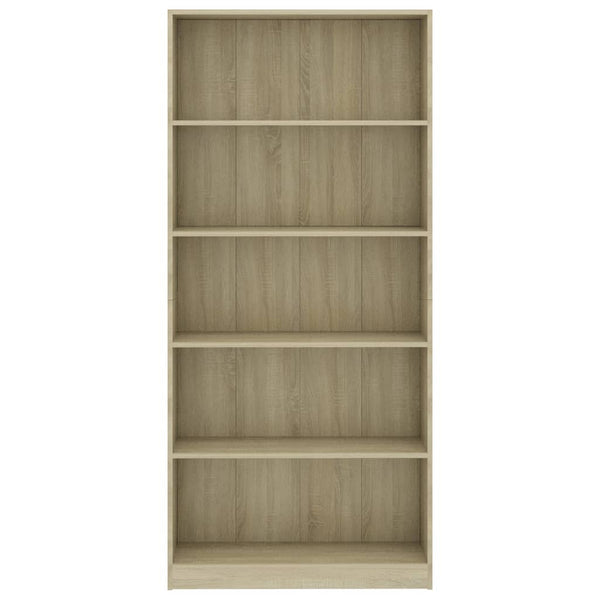 Bücherregal Sonoma Eiche 80x24x175 cm