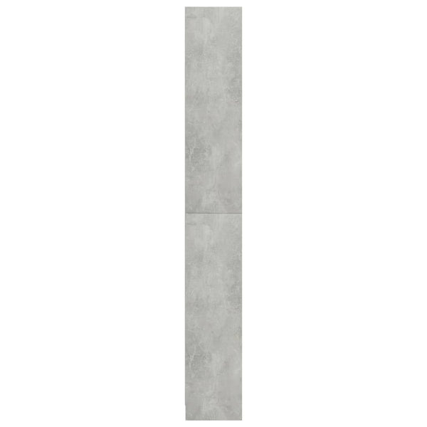 Betongraues Bücherregal mit 5 Fächern