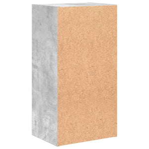 Betongraues Bücherregal mit 2 Fächern