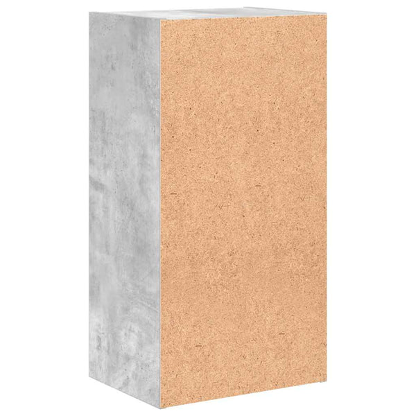 Betongraues Bücherregal mit 2 Fächern