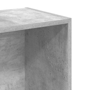 Betongraues Bücherregal mit 2 Fächern