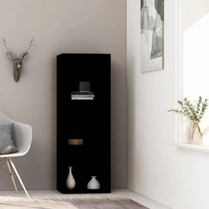 Freistehendes Bücherregal, Schwarz, 114 cm