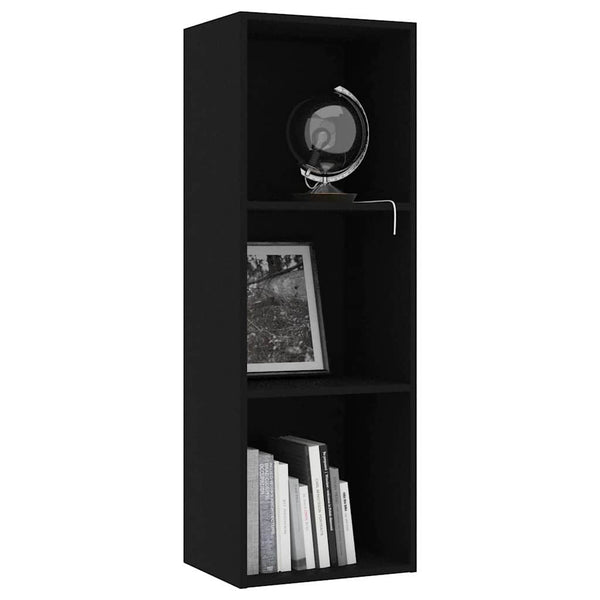 Freistehendes Bücherregal, Schwarz, 114 cm