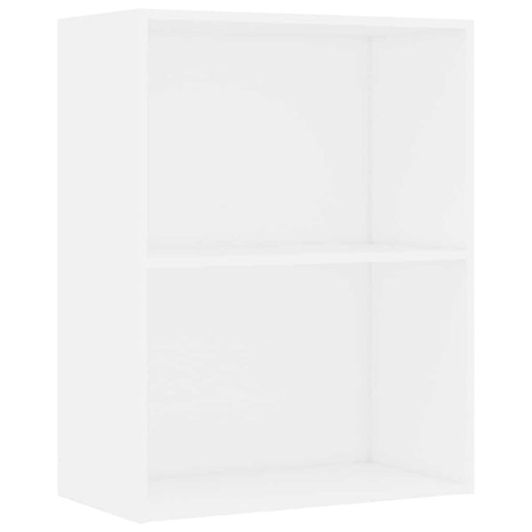 Weißes Bücherregal mit 2 Fächern