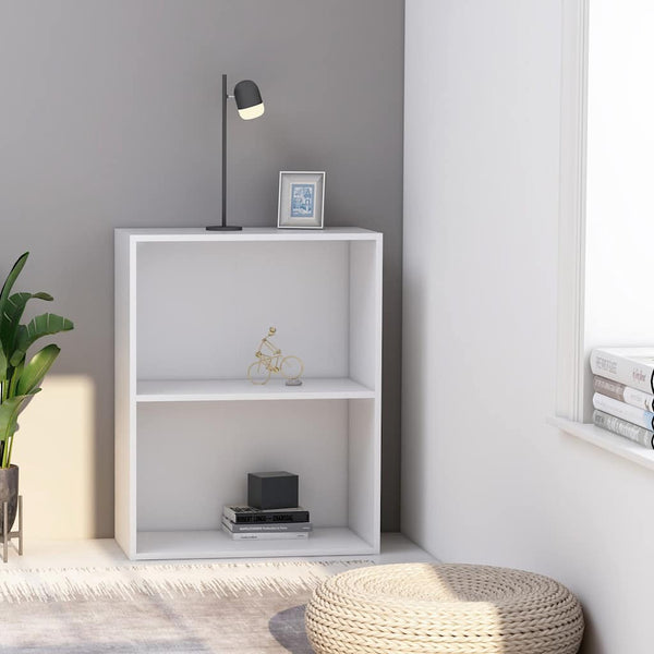 Weißes Bücherregal mit 2 Fächern
