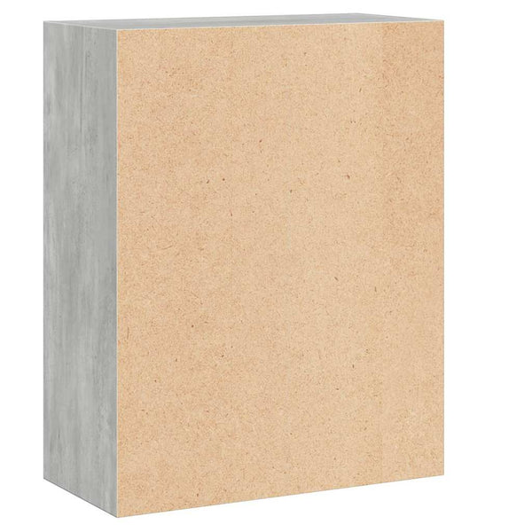 Betongraues Bücherregal mit 2 Fächern