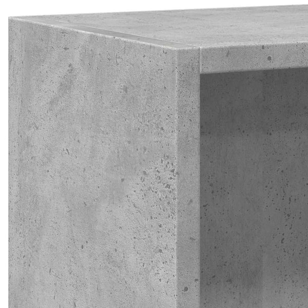 Betongraues Bücherregal mit 2 Fächern