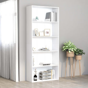 Weißes Bücherregal mit 5 Fächern