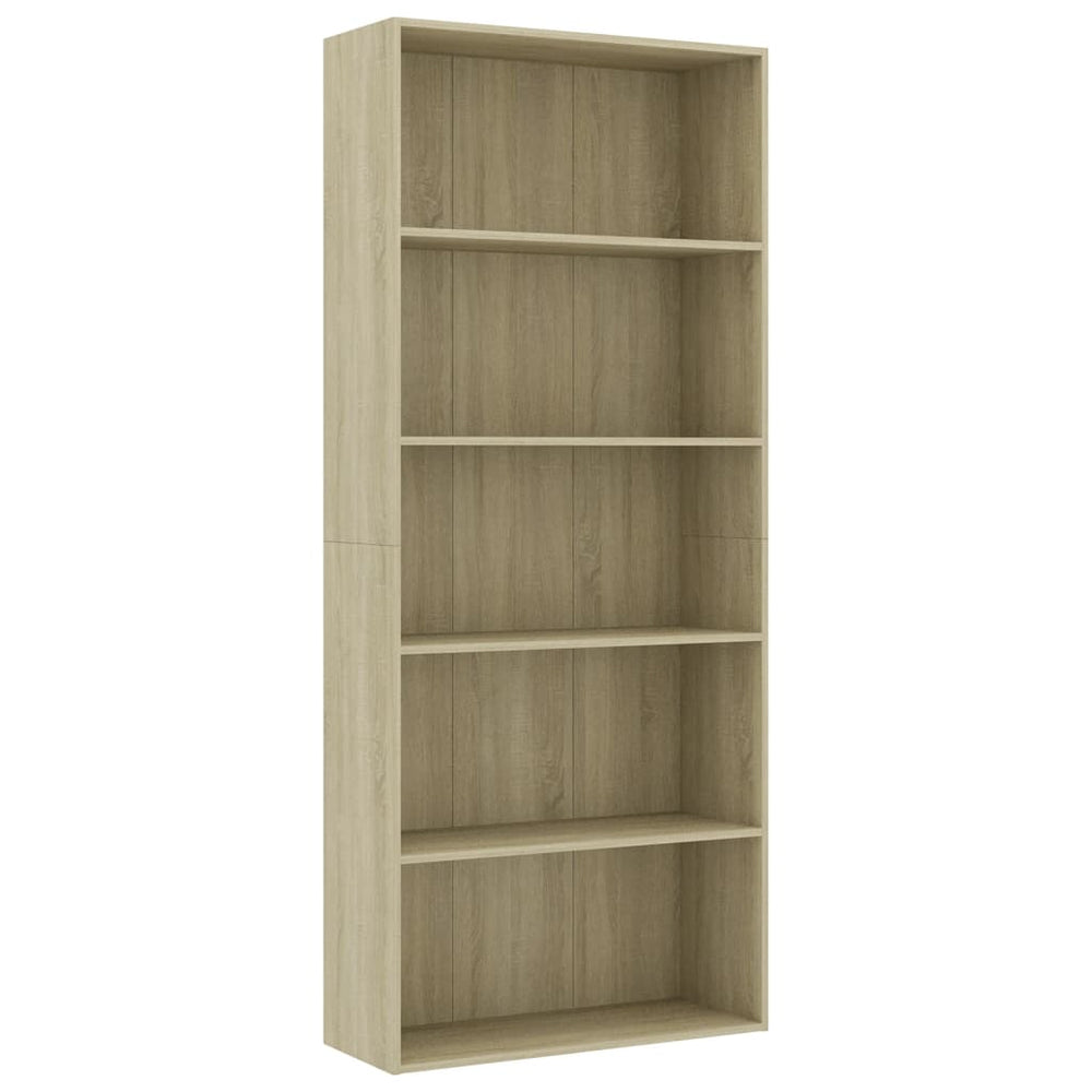 Sonoma Eiche Bücherregal mit 5 Fächern