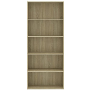 Sonoma Eiche Bücherregal mit 5 Fächern