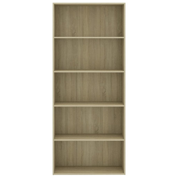 Sonoma Eiche Bücherregal mit 5 Fächern