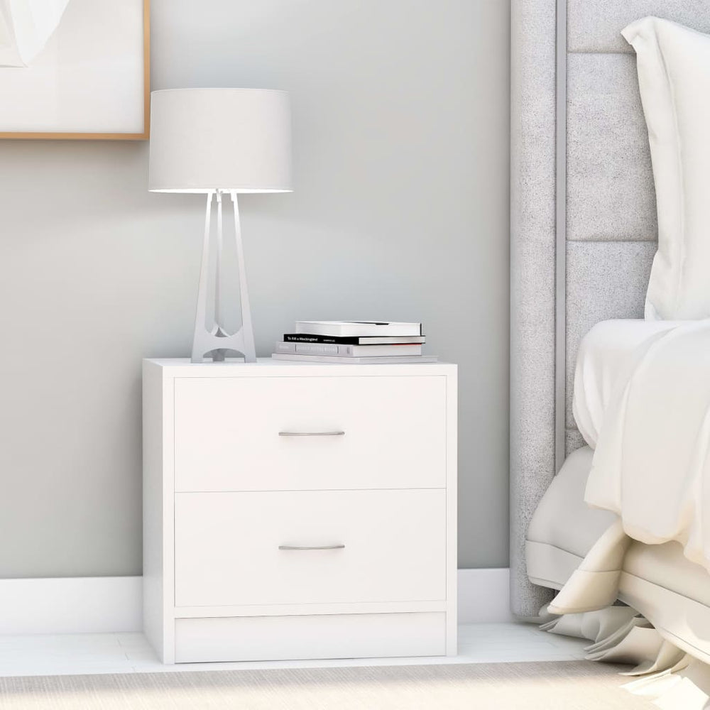 vidaXL Nightstand White 40x30x40 cm Engineered Wood