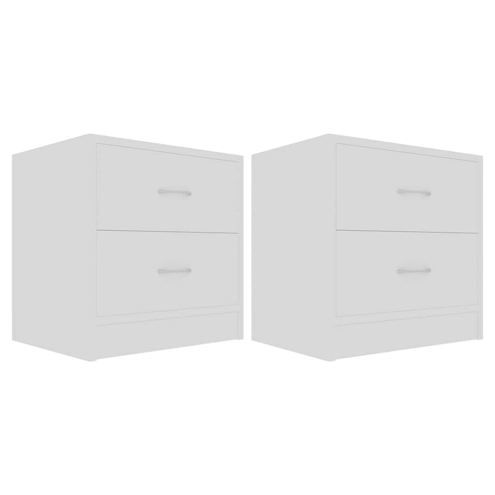 vidaXL Nightstands 2 pcs White 40x30x40 cm Engineered Wood