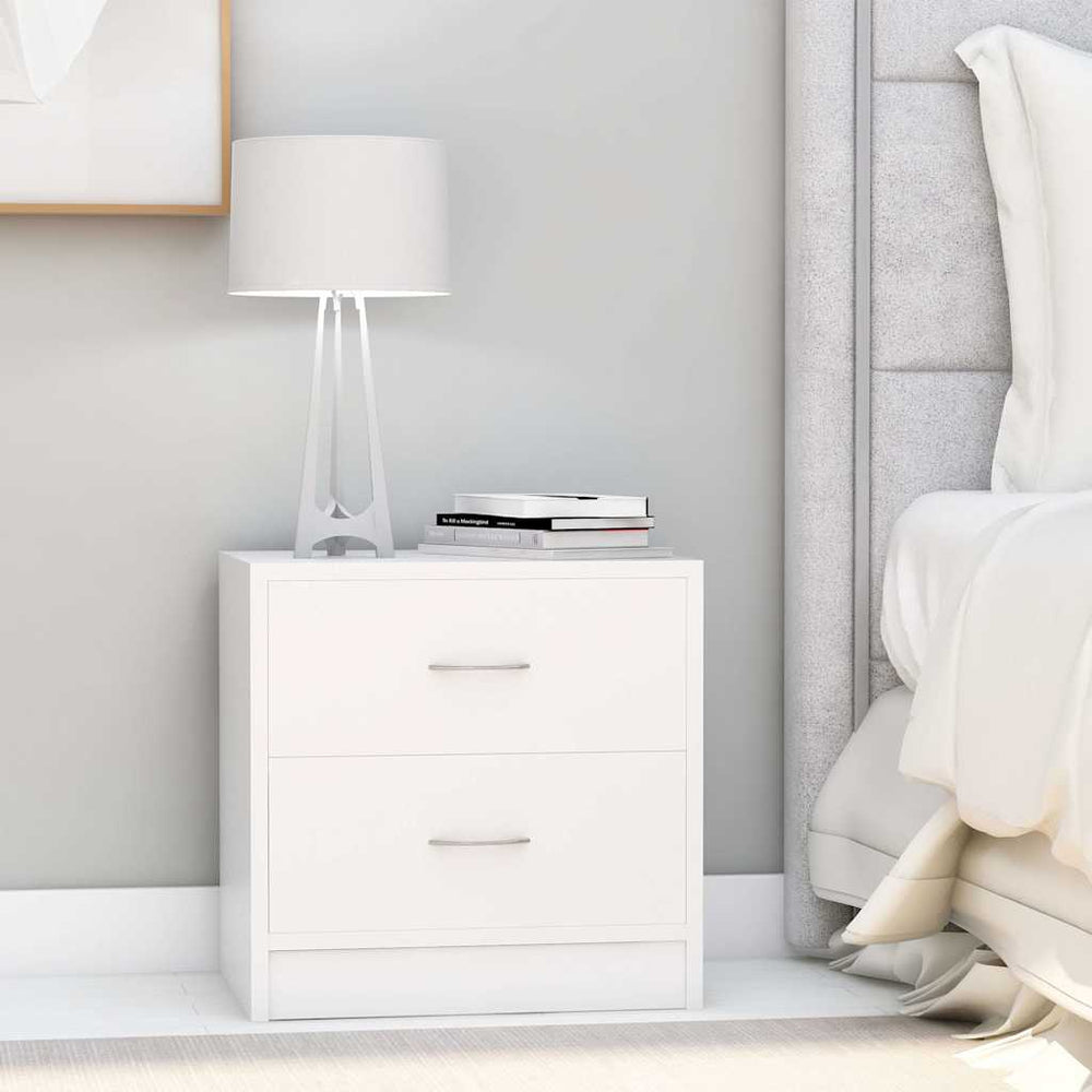vidaXL Nightstands 2 pcs White 40x30x40 cm Engineered Wood