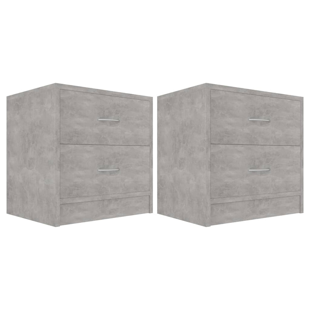 vidaXL Nightstands 2 pcs Concrete Gray 40x30x40 cm Engineered Wood