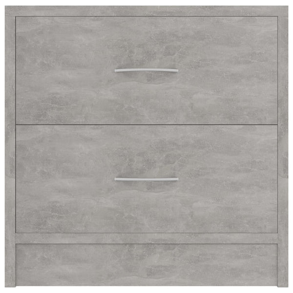 Nachttische 2er Set Betongrau 40x40 cm