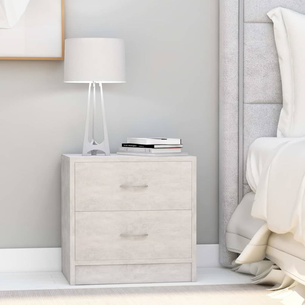 vidaXL Nightstands 2 pcs Concrete Gray 40x30x40 cm Engineered Wood