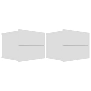 Nachttische 2er Set Weiß 40x30x30 cm
