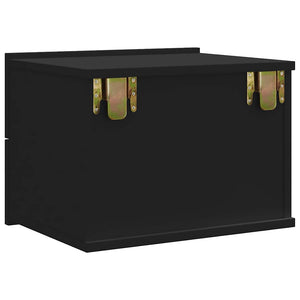 Nachttische Schwarz 2er Set Holz