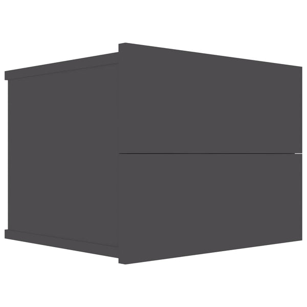 Nachttische Grau, 2er Set, 40x30 cm