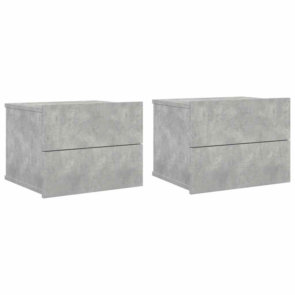 vidaXL Nightstands 2 pcs. Concrete Grey 40x30x30 cm Engineered Wood
