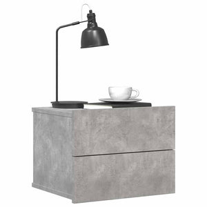 Nachttische 2er Set Betongrau 40x30x30 cm