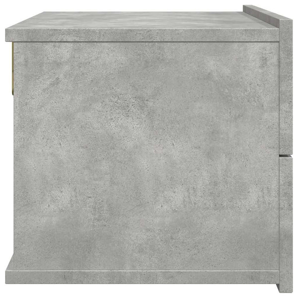Nachttische 2er Set Betongrau 40x30x30 cm
