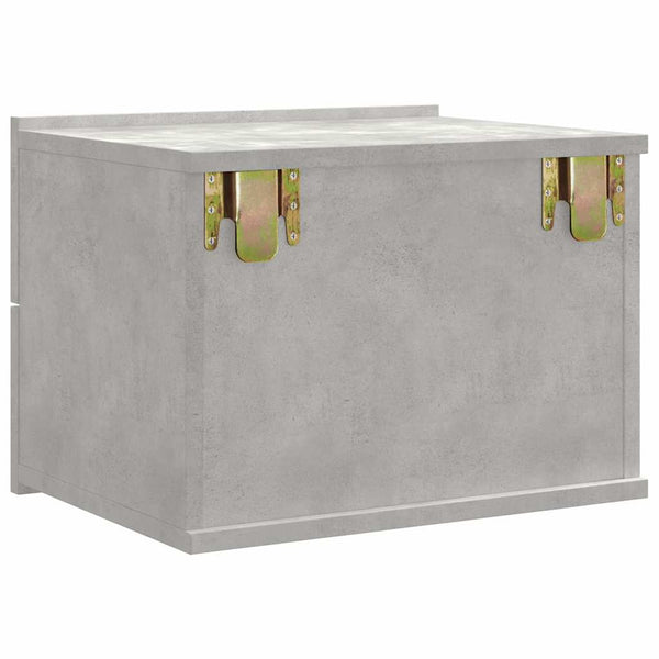 Nachttische 2er Set Betongrau 40x30x30 cm