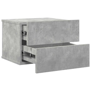 Nachttische 2er Set Betongrau 40x30x30 cm