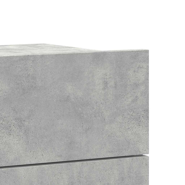 Nachttische 2er Set Betongrau 40x30x30 cm