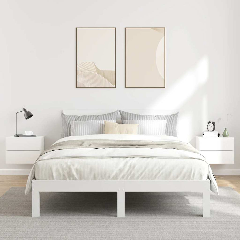 vidaXL Nightstands 2 pcs. High Gloss White 40x30x30 cm Engineered Wood
