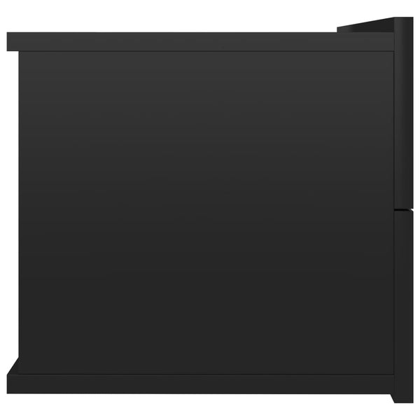 Nachttische Schwarz Hochglanz, 2er-Set
